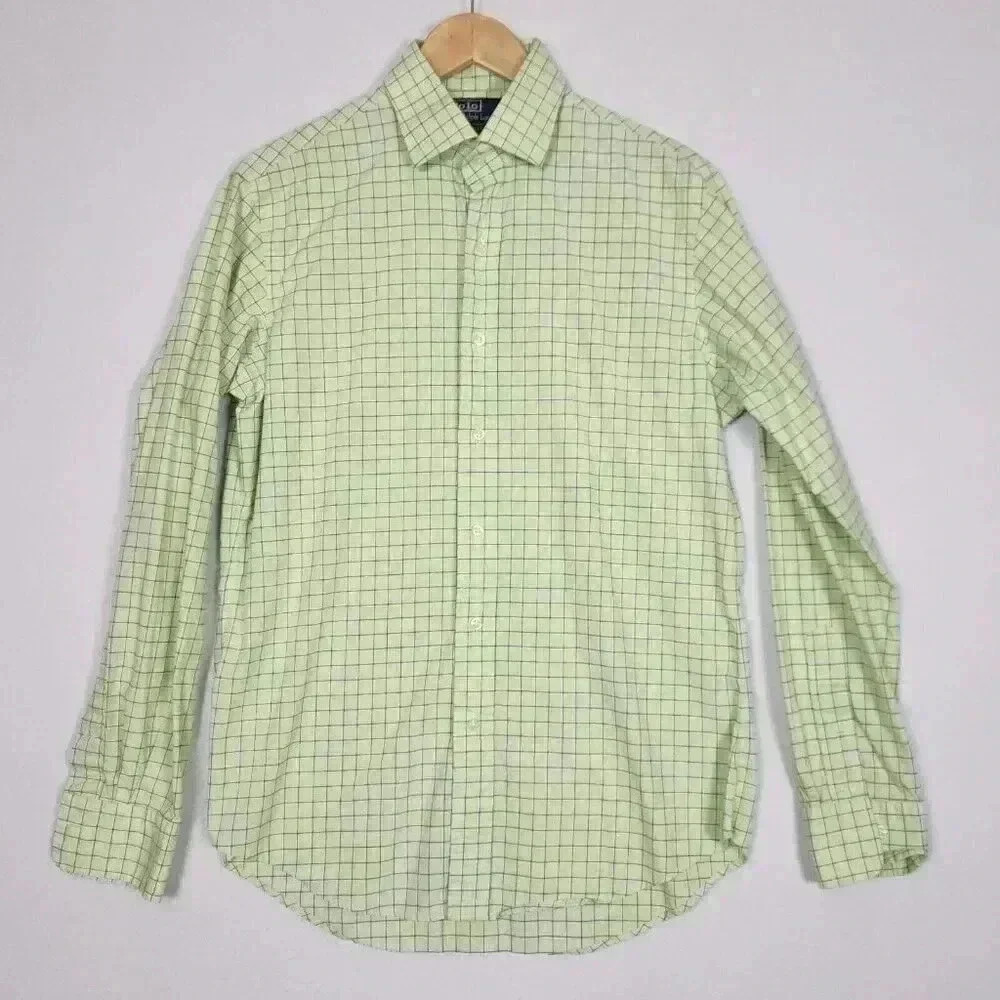 Polo Ralph Lauren Mens Regent Long Sleeve‎ Shirt Button Up 15.5 Checks Pony - Picture 2 of 15